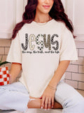 Jesus Checkered Leopard T-Shirt