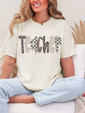 Teacher Checkered Leopard T-Shirt