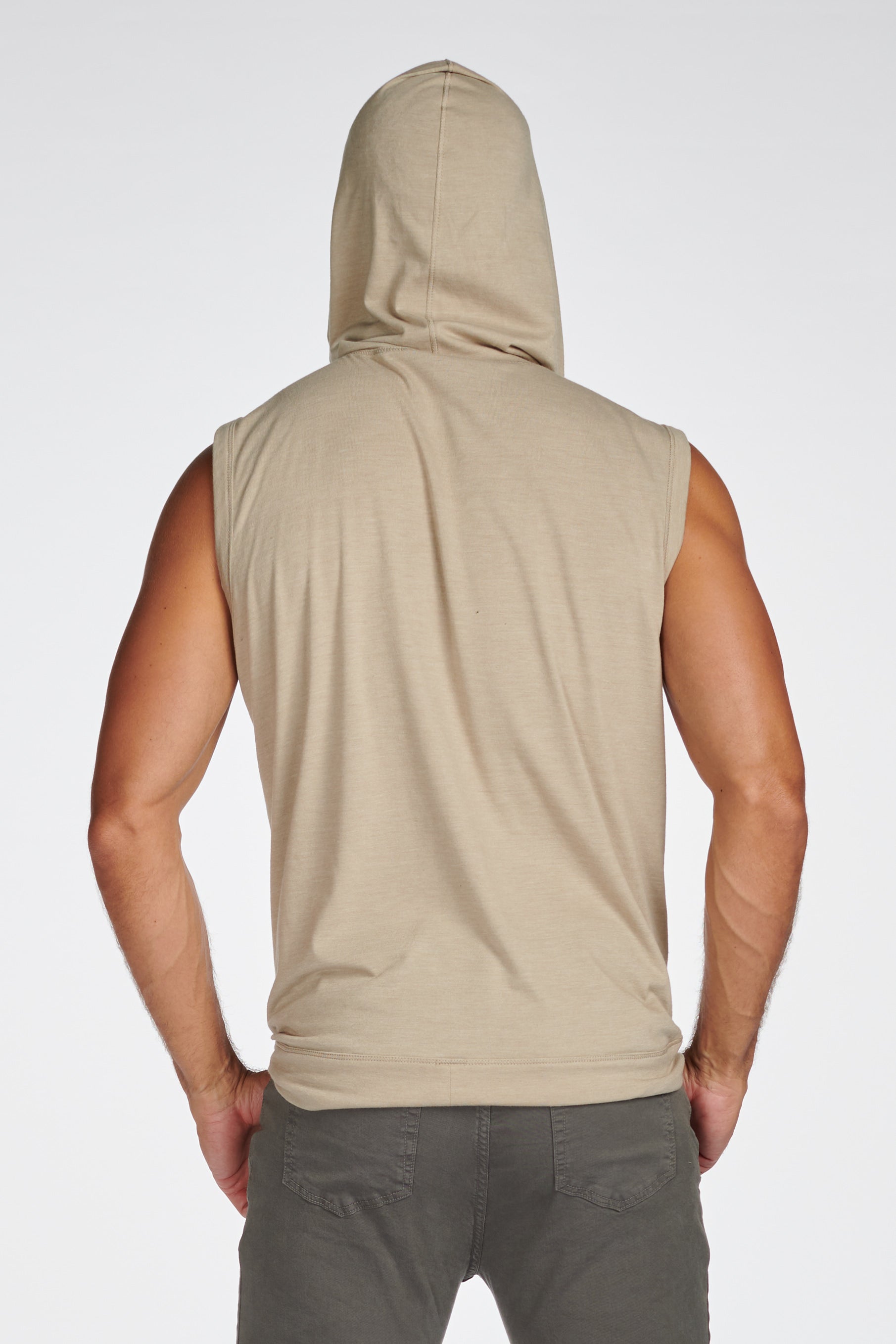 Men's Sleeveless Tri-Blend Hoodie
