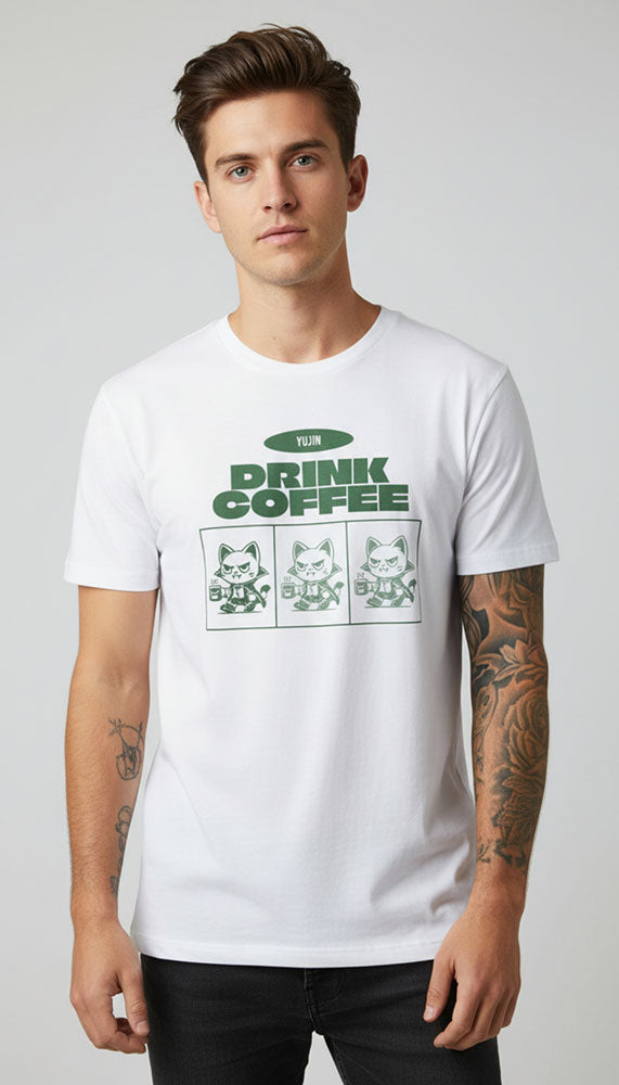 Drink Coffee Cat T-Shirt