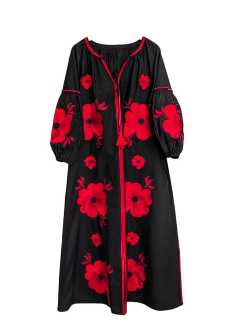 Black Flower Designed Elegant Embroidery