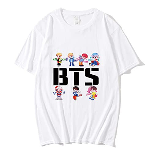 K-pop Letter Print Cotton T Shirt Short Sleeve