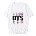 K-pop Letter Print Cotton T Shirt Short Sleeve