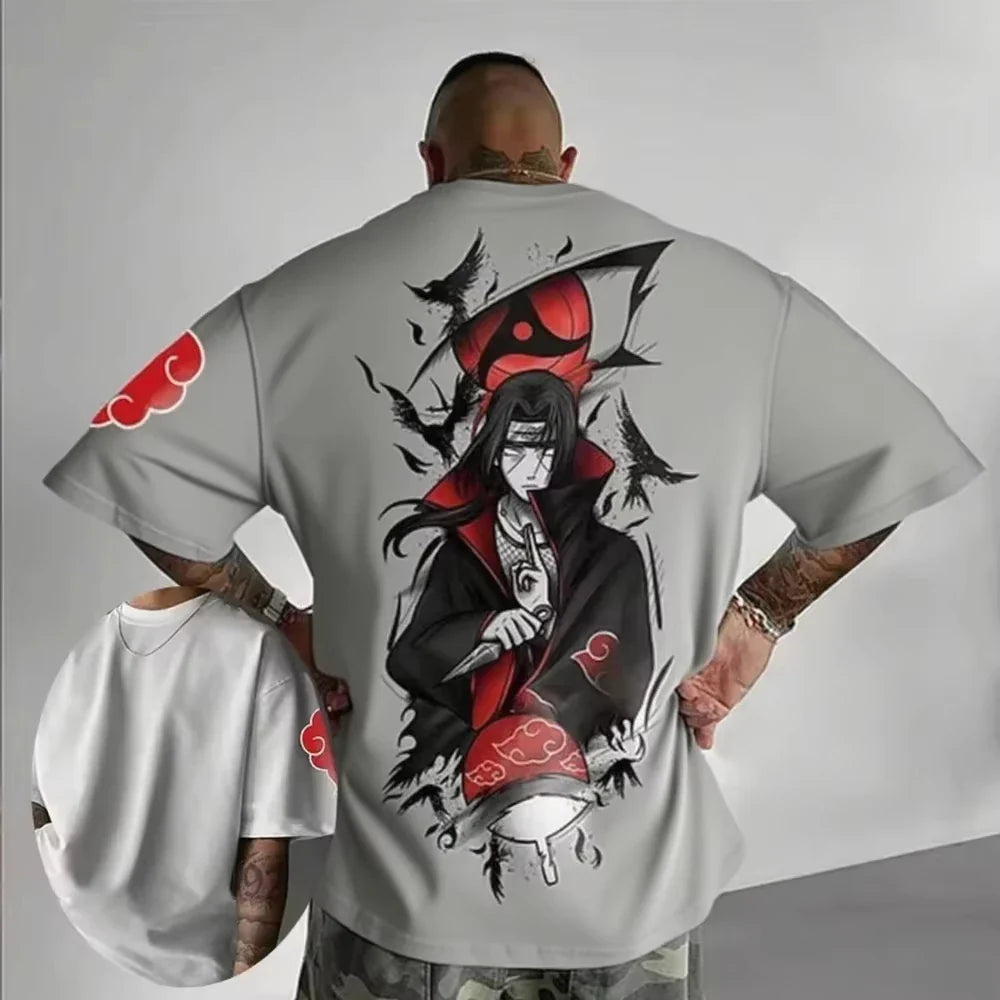 Uchiha Itachi Oversized T-shirt: MINISO Cotton Sporty Top