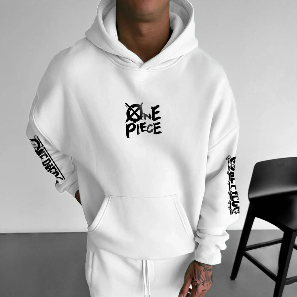 One Piece Hoodie Casual Cotton Sweatshirt