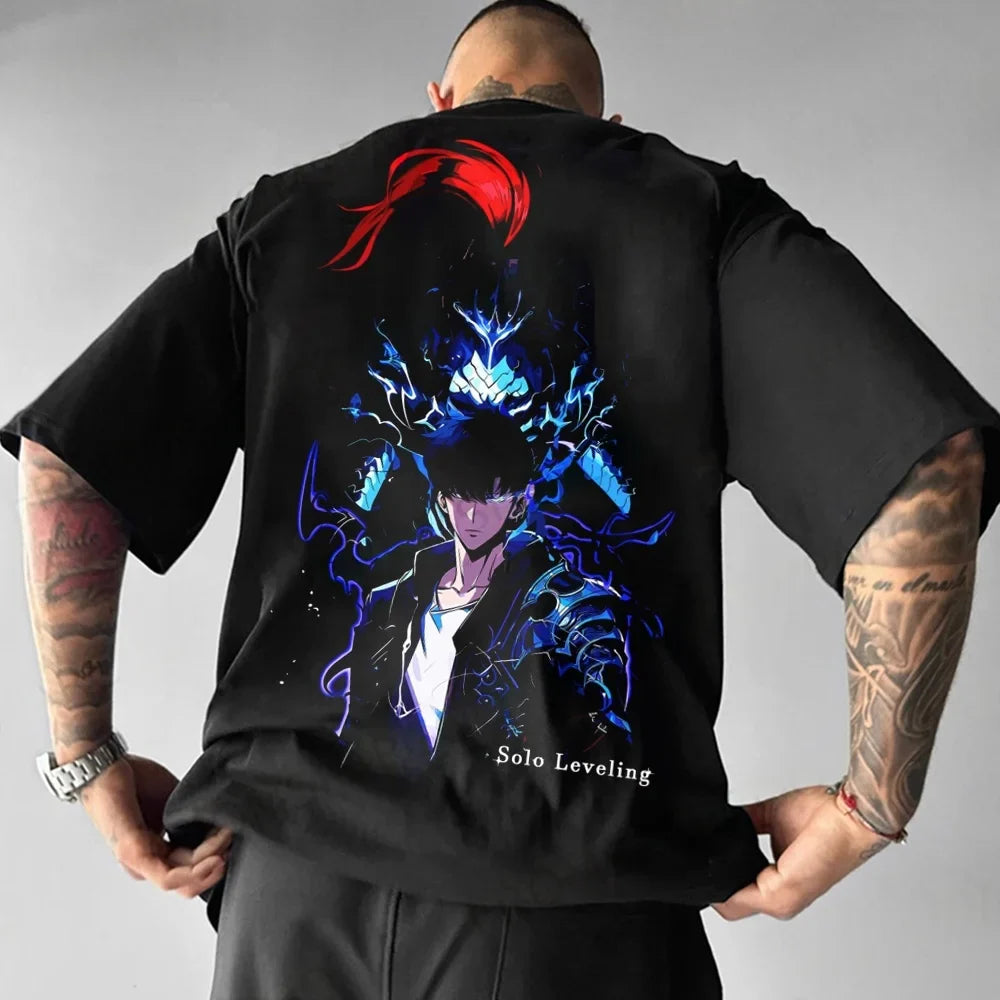 Solo Leveling Authorized T-Shirt: Retro Y2K Anime Cotton Top