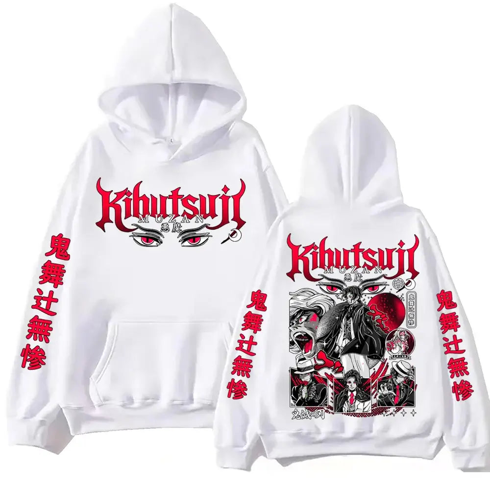 Muzan Kibutsuji Hoodie Demon Slayer Harajuku Pullover