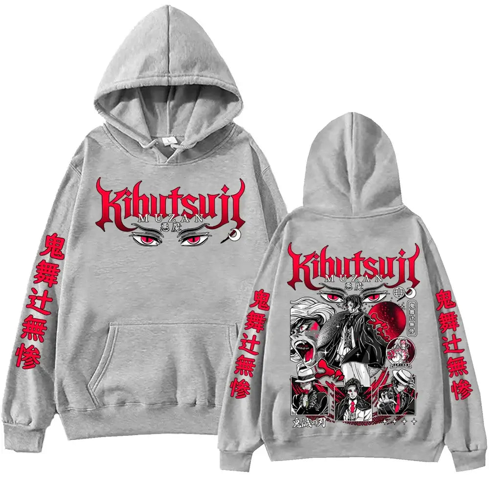 Muzan Kibutsuji Hoodie Demon Slayer Harajuku Pullover