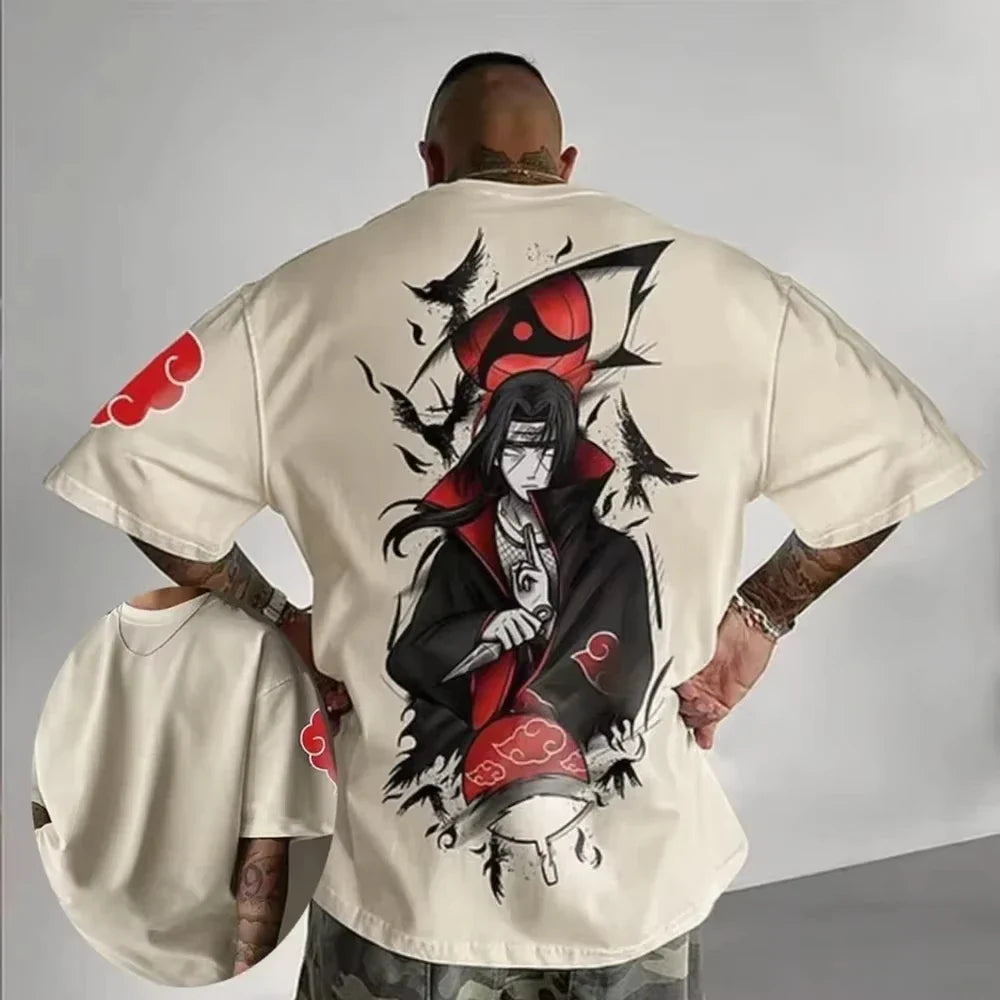 Uchiha Itachi Oversized T-shirt: MINISO Cotton Sporty Top