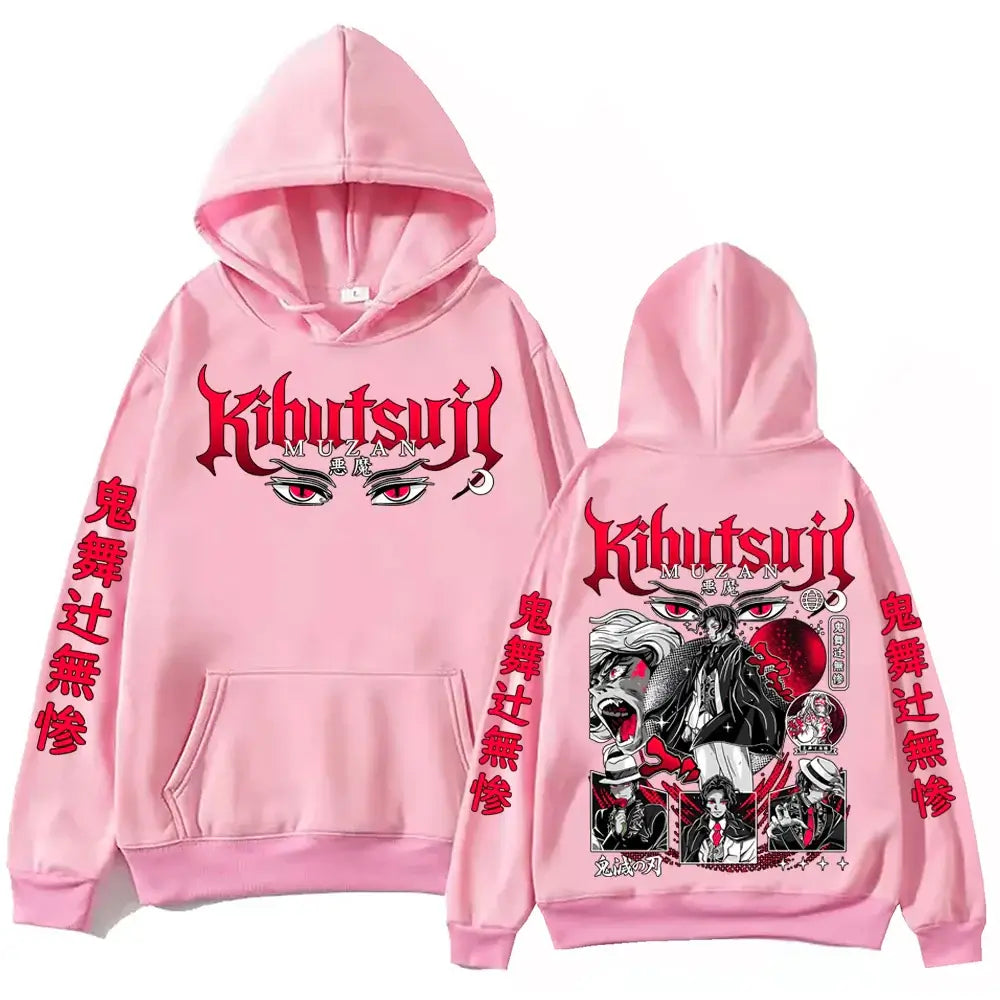 Muzan Kibutsuji Hoodie Demon Slayer Harajuku Pullover