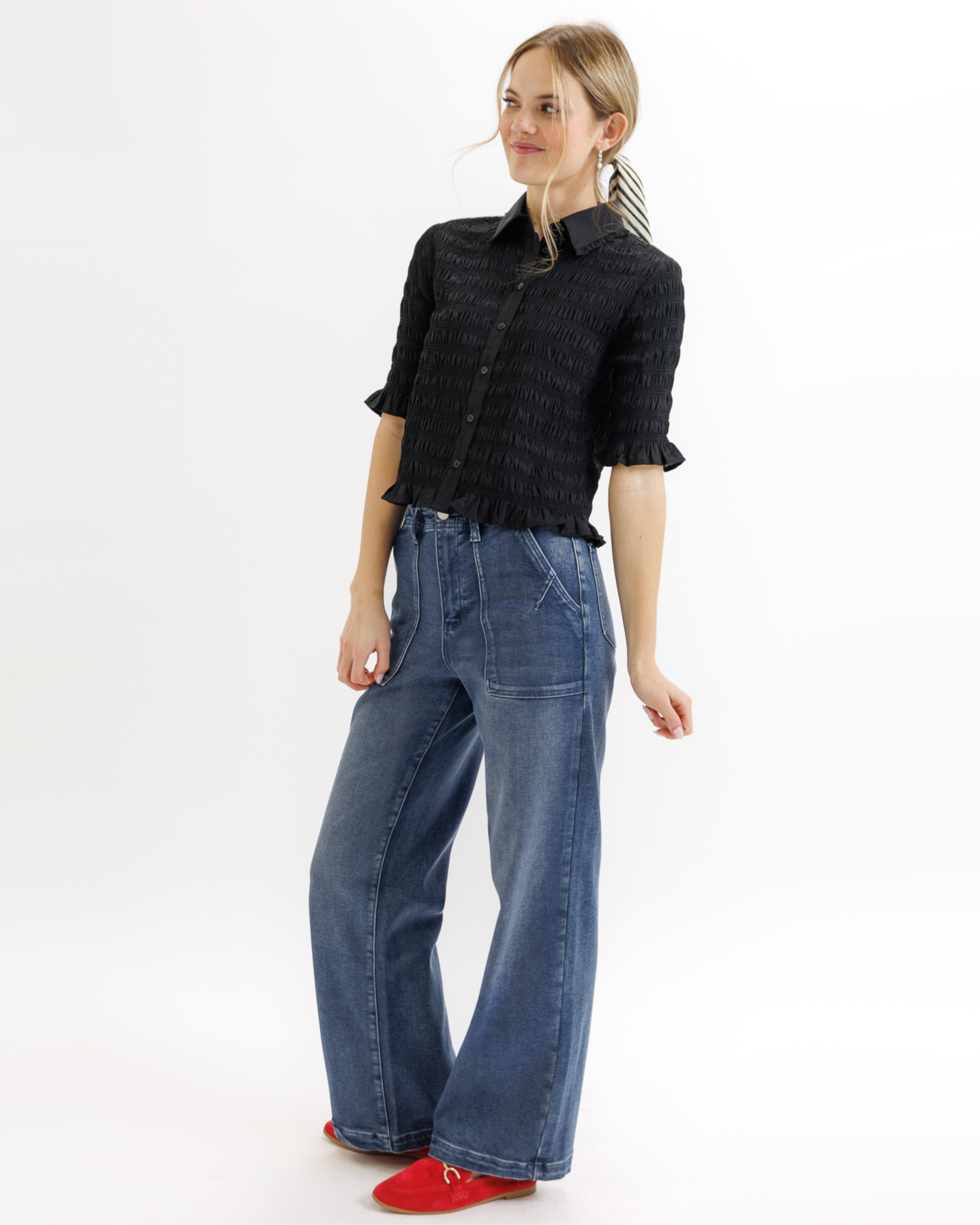 Black Button Down Blouse