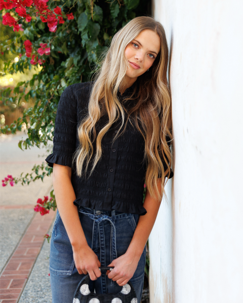 Black Button Down Blouse